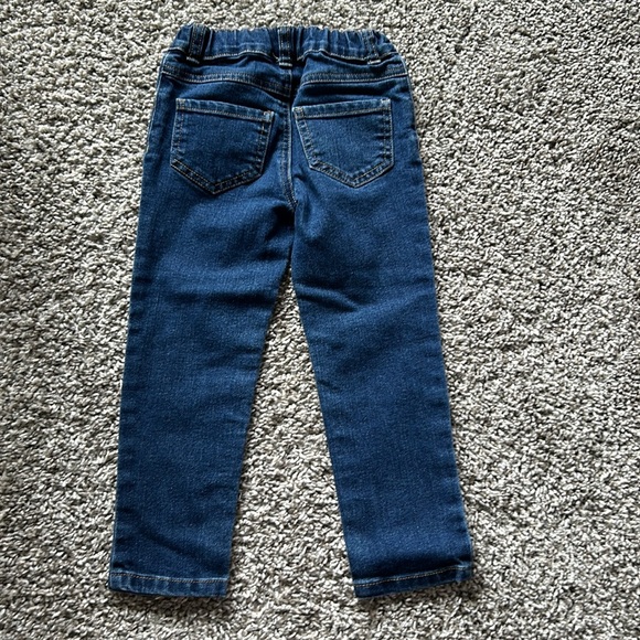 4T toddler girl blue jeans with adjustable waist - Picture 5 of 6